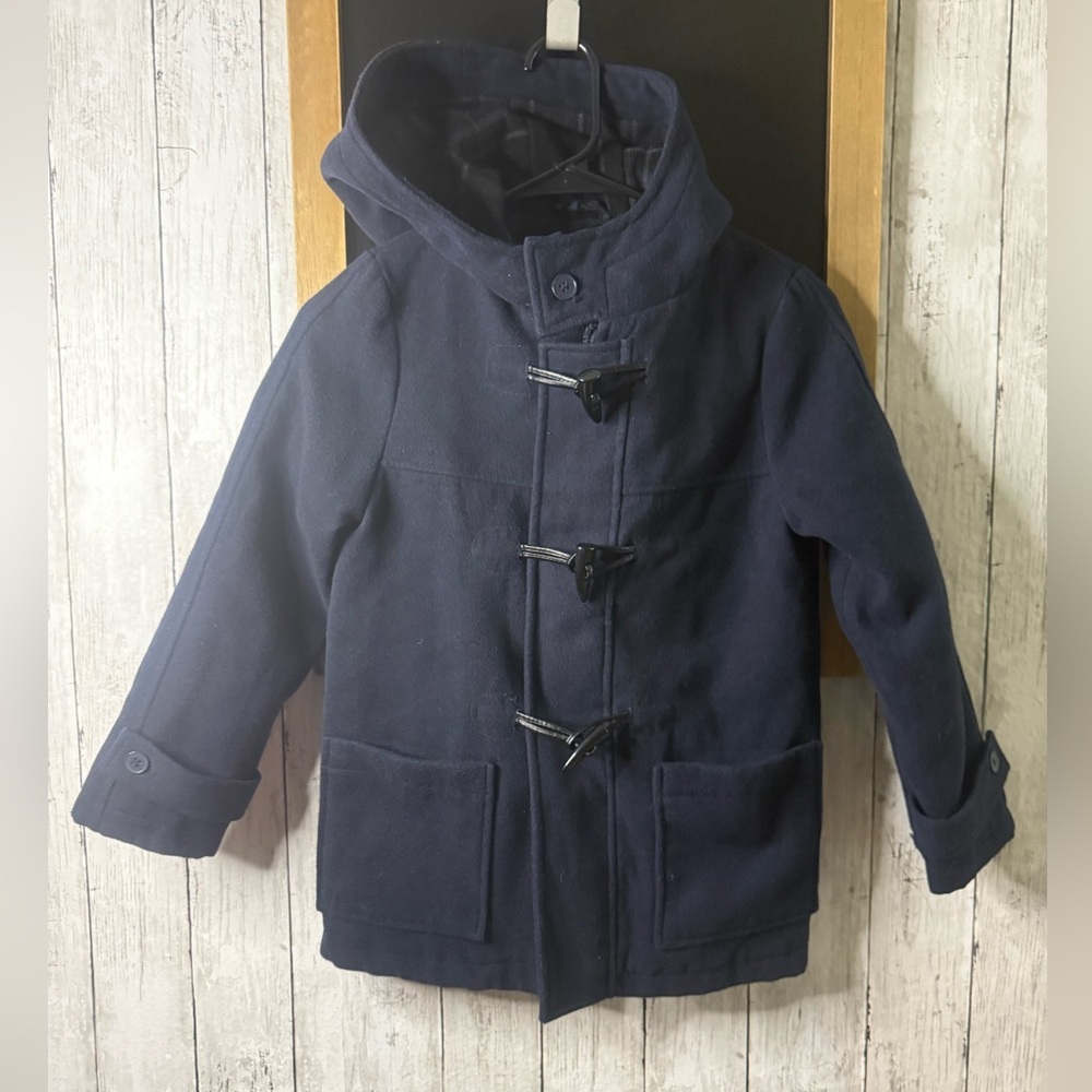Rothschild Kids Navy blue pea coat EUC Size large (8)